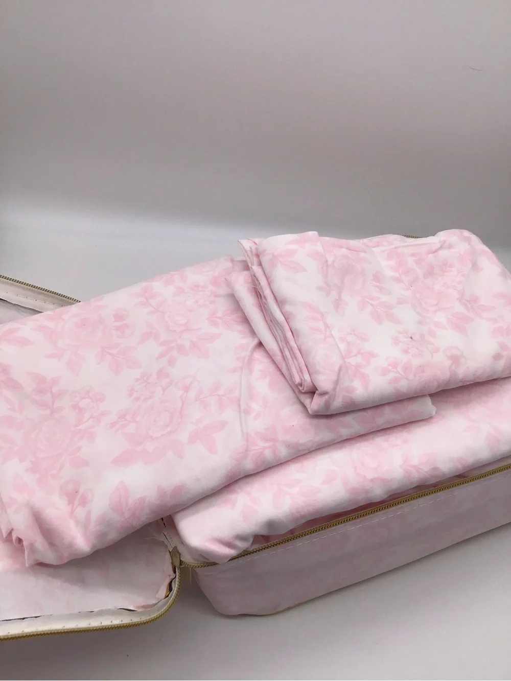 Pink Floral King Sheet Set microfiber